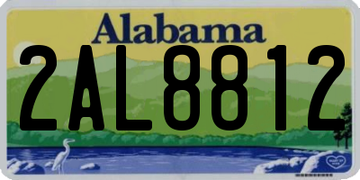 AL license plate 2AL8812