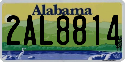 AL license plate 2AL8814