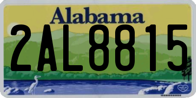 AL license plate 2AL8815