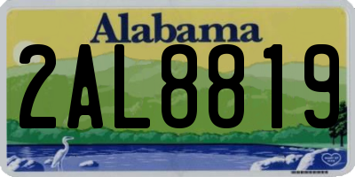 AL license plate 2AL8819