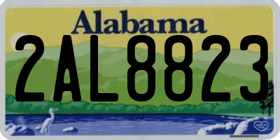 AL license plate 2AL8823