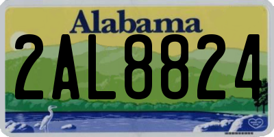 AL license plate 2AL8824