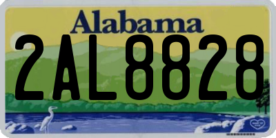 AL license plate 2AL8828
