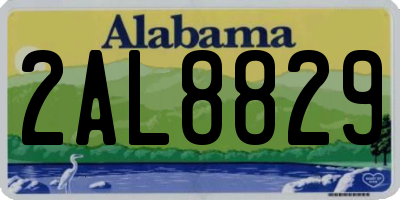 AL license plate 2AL8829