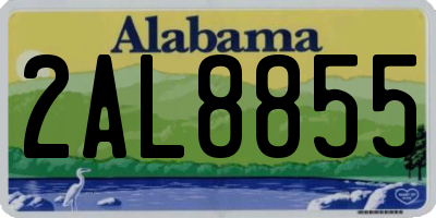 AL license plate 2AL8855