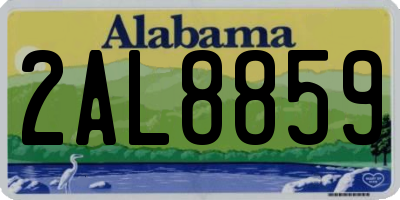 AL license plate 2AL8859