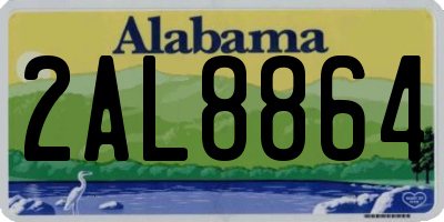 AL license plate 2AL8864