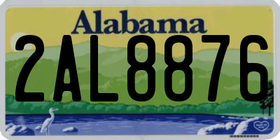 AL license plate 2AL8876