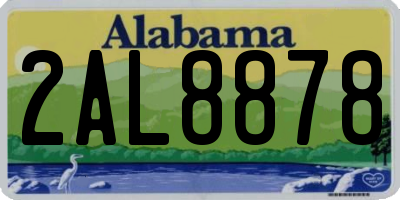 AL license plate 2AL8878