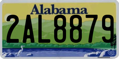 AL license plate 2AL8879