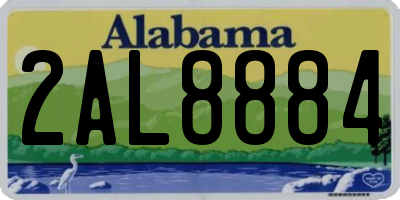 AL license plate 2AL8884