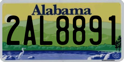 AL license plate 2AL8891