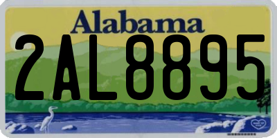 AL license plate 2AL8895