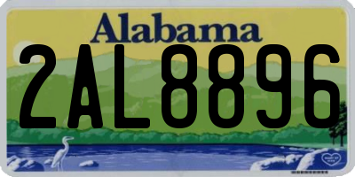 AL license plate 2AL8896