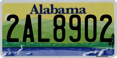AL license plate 2AL8902