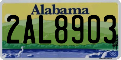 AL license plate 2AL8903