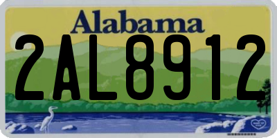 AL license plate 2AL8912