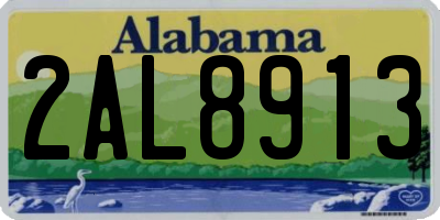 AL license plate 2AL8913