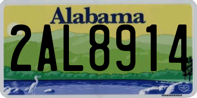 AL license plate 2AL8914