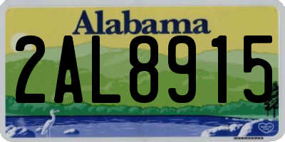 AL license plate 2AL8915