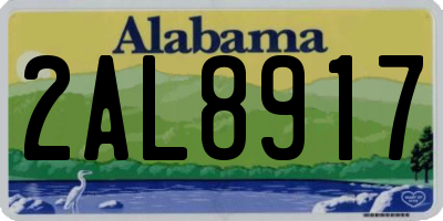 AL license plate 2AL8917