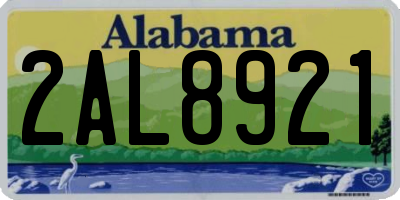 AL license plate 2AL8921