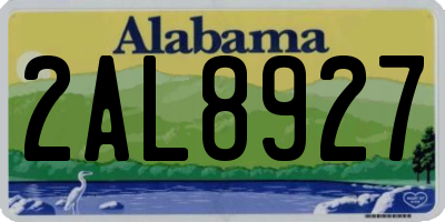 AL license plate 2AL8927