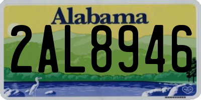 AL license plate 2AL8946
