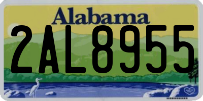 AL license plate 2AL8955