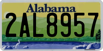 AL license plate 2AL8957