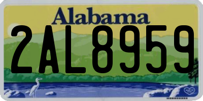 AL license plate 2AL8959