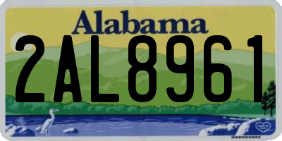 AL license plate 2AL8961