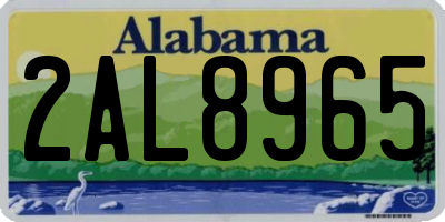 AL license plate 2AL8965