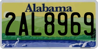 AL license plate 2AL8969