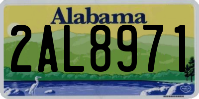 AL license plate 2AL8971