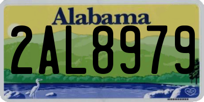 AL license plate 2AL8979
