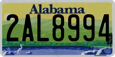 AL license plate 2AL8994