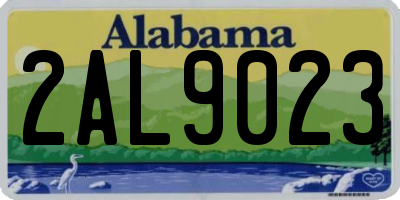 AL license plate 2AL9023