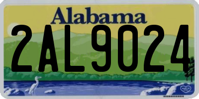 AL license plate 2AL9024