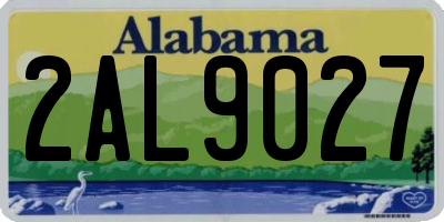 AL license plate 2AL9027