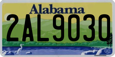 AL license plate 2AL9030