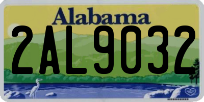 AL license plate 2AL9032