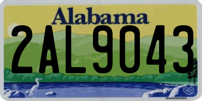 AL license plate 2AL9043