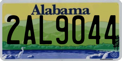 AL license plate 2AL9044