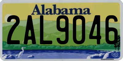 AL license plate 2AL9046