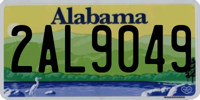 AL license plate 2AL9049