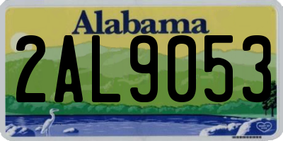 AL license plate 2AL9053