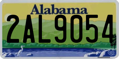 AL license plate 2AL9054