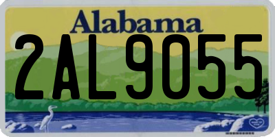 AL license plate 2AL9055