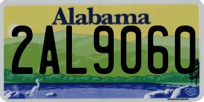 AL license plate 2AL9060